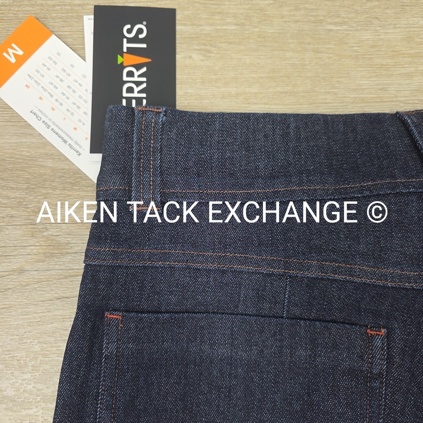 Kerrits Stretch Denim Knee Patch Breeches, Brand New, Women's Medium