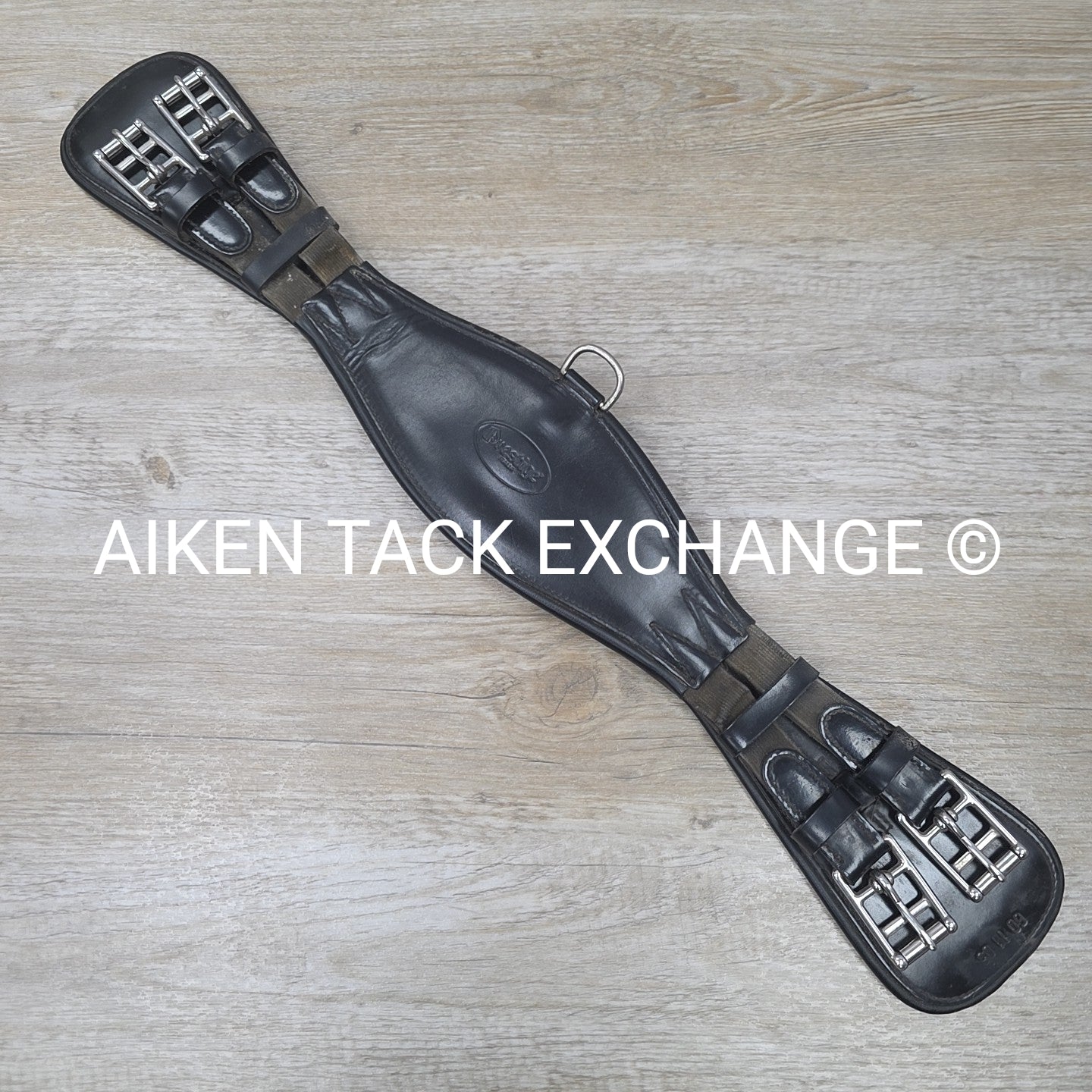 Prestige Padded Leather Short Girth, Black, 24"