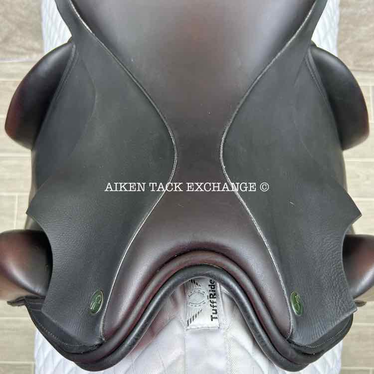 Cardanel Monoflap Dressage Saddle, 17" Seat, Wide Tree, Wool Flocked Panels