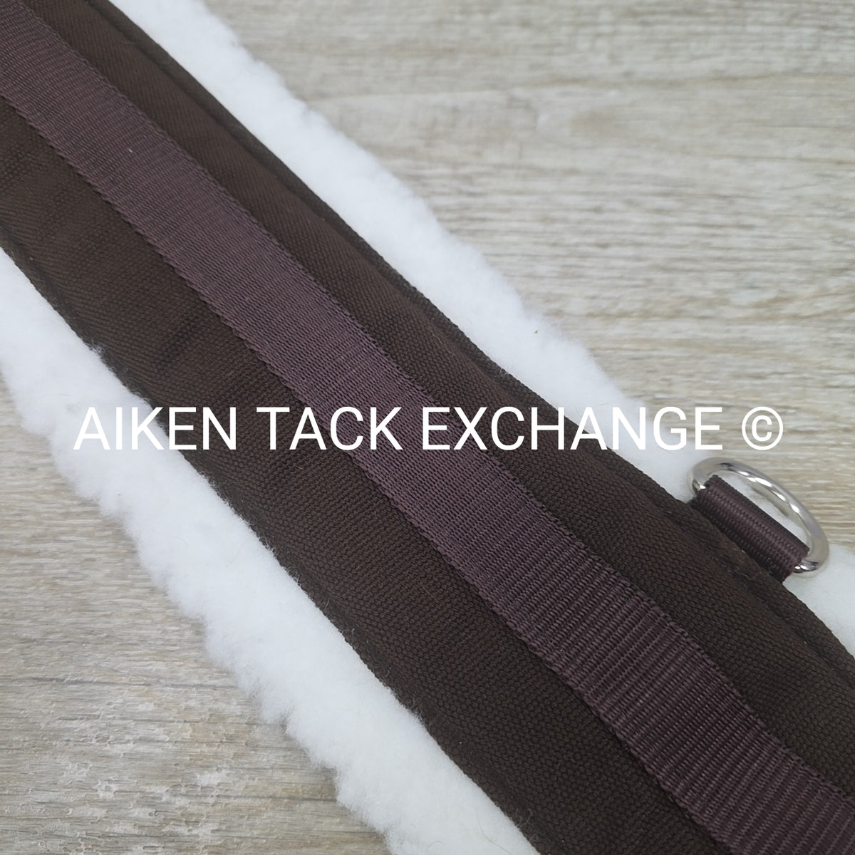 SmartEquine Fleece Girth with Double End Elastic, Brown, 56"