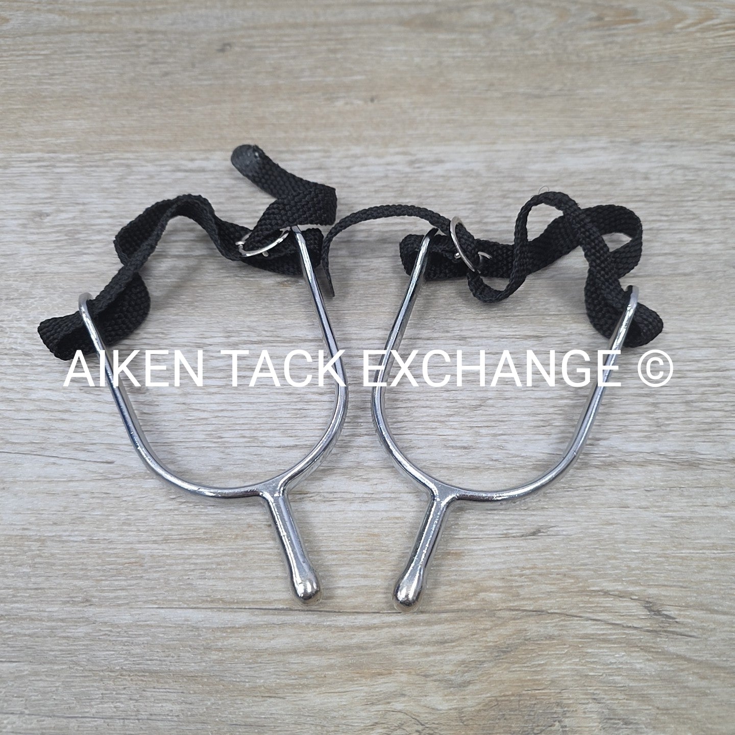 Plated Spurs with Nylon Braided Spur Straps