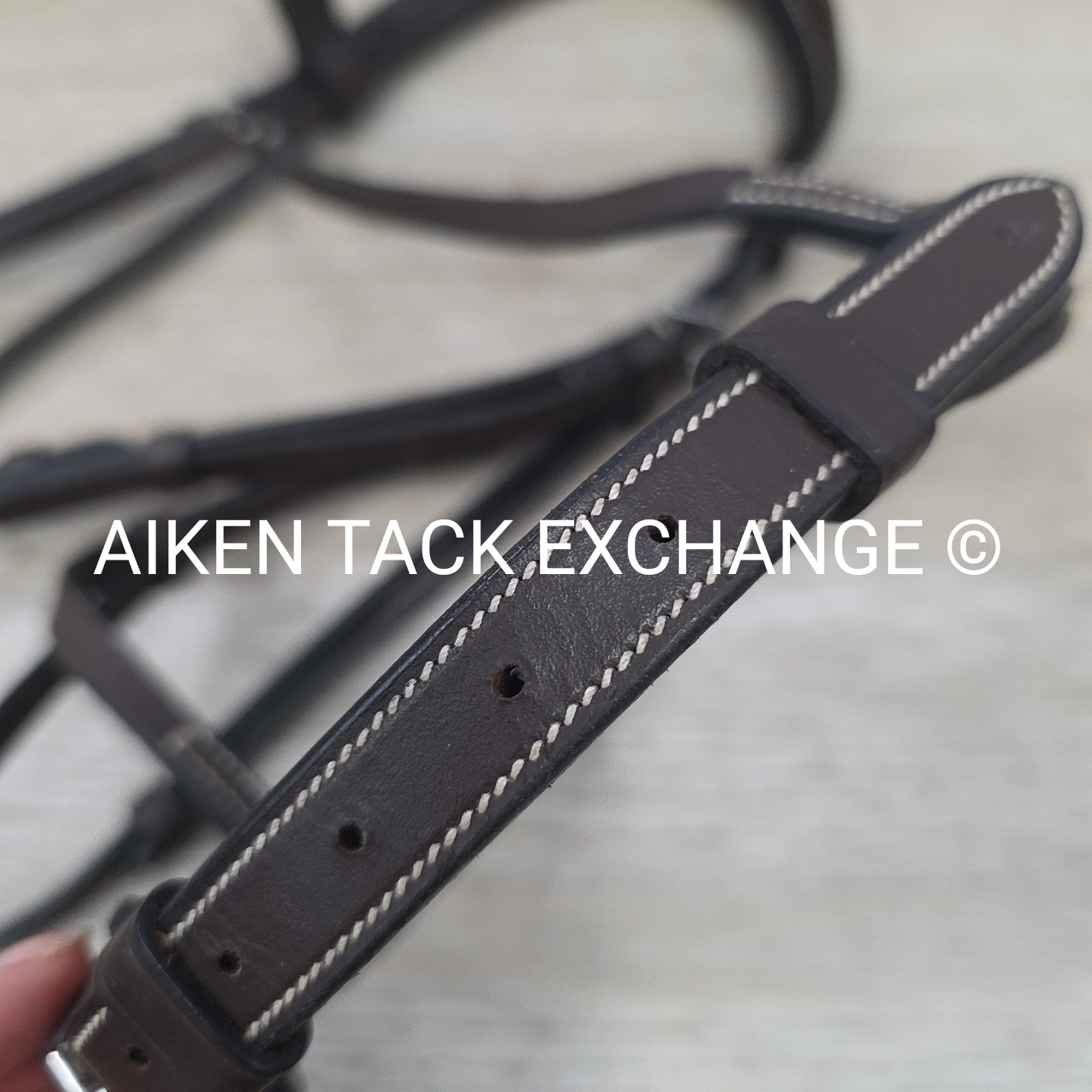 Pinnacle Padded Plain Raised Bridle with Laced Reins, Brown, Size Full