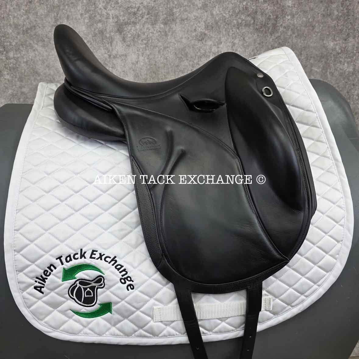 2017 Devoucoux Makila Lab Monoflap Dressage Saddle, 17" Seat - 2AA Flap, Medium Tree, D3D Panels, Full Buffalo Leather