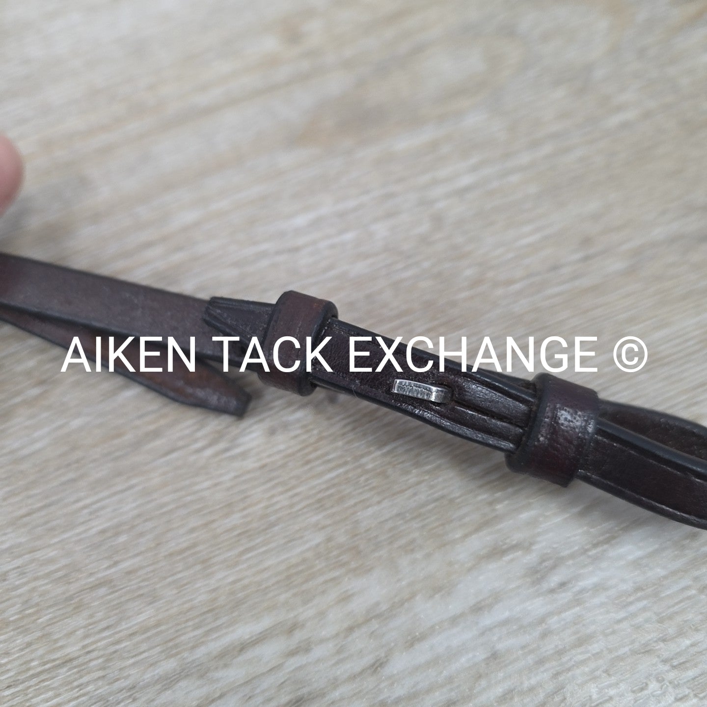 Leather Bradoon Hander, Hook Studs, Brown, Size Cob