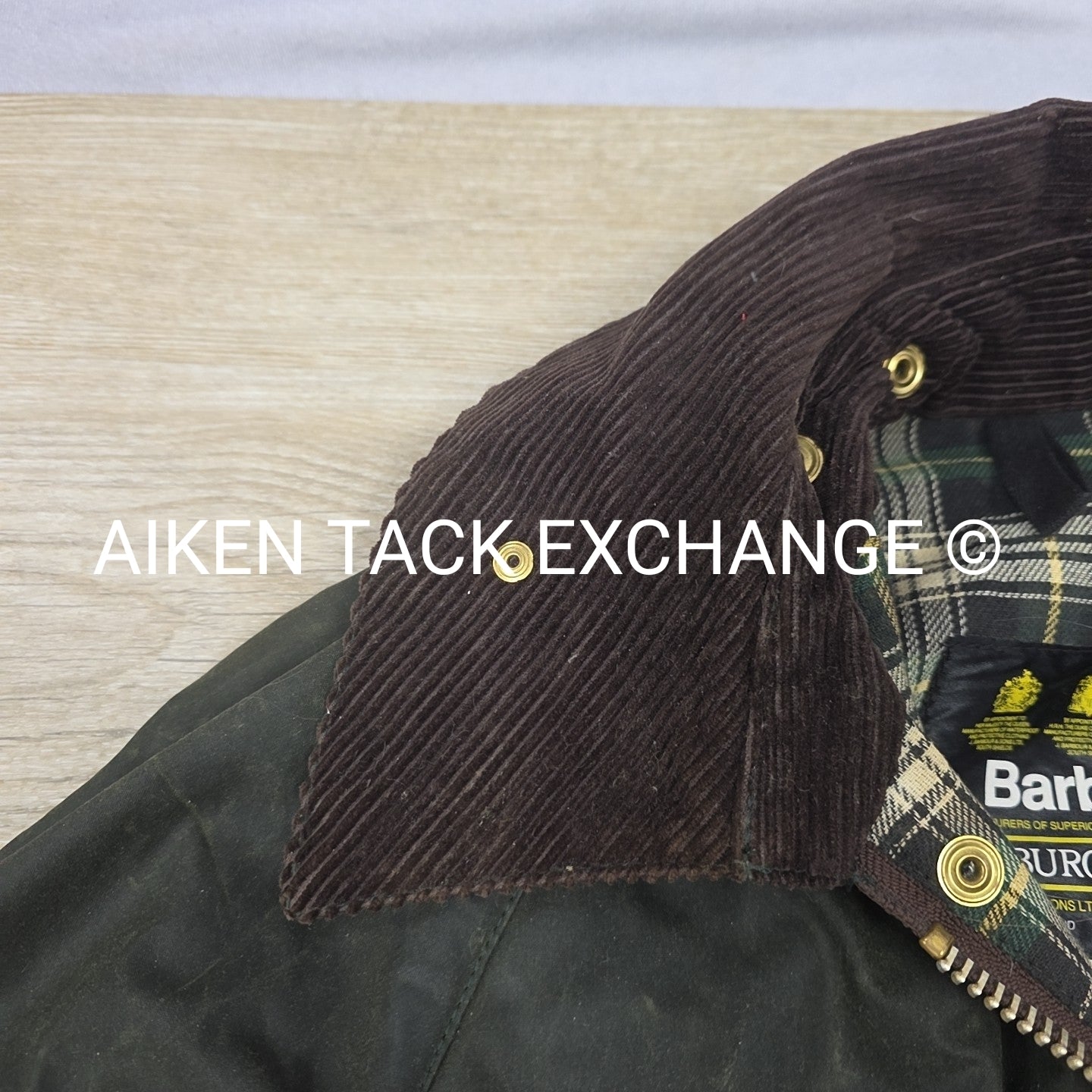 Barbour Burghley Waxed Trench Coat, Size 38