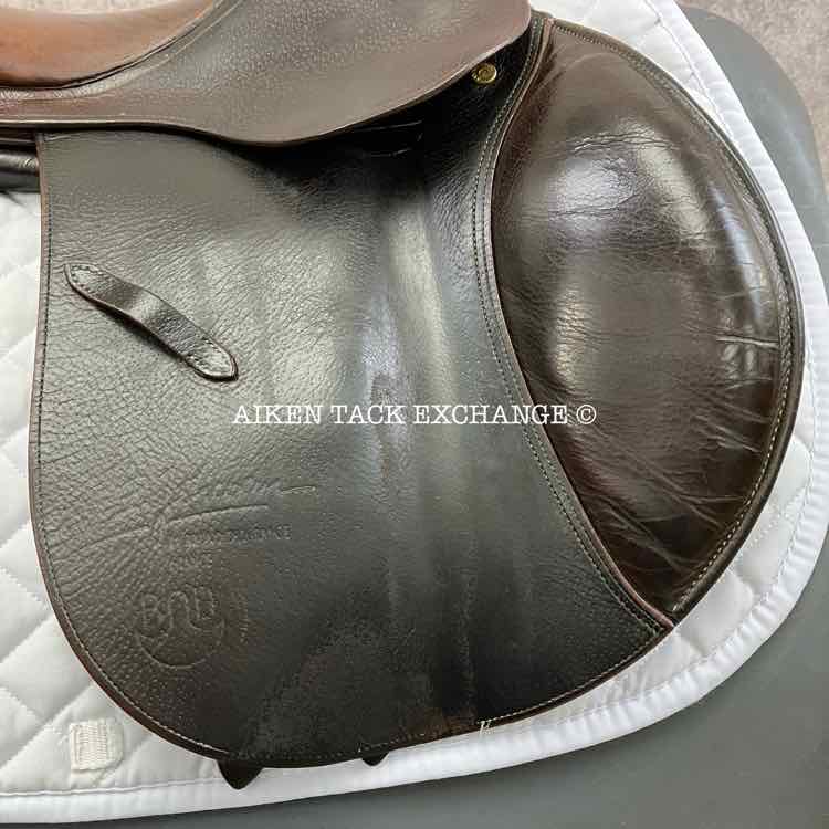 **SOLD** 1995 PJ by Bruno Delgrange Close Contact Jump Saddle, 16.5" Seat, Short Flap, Medium Tree, Foam Panels