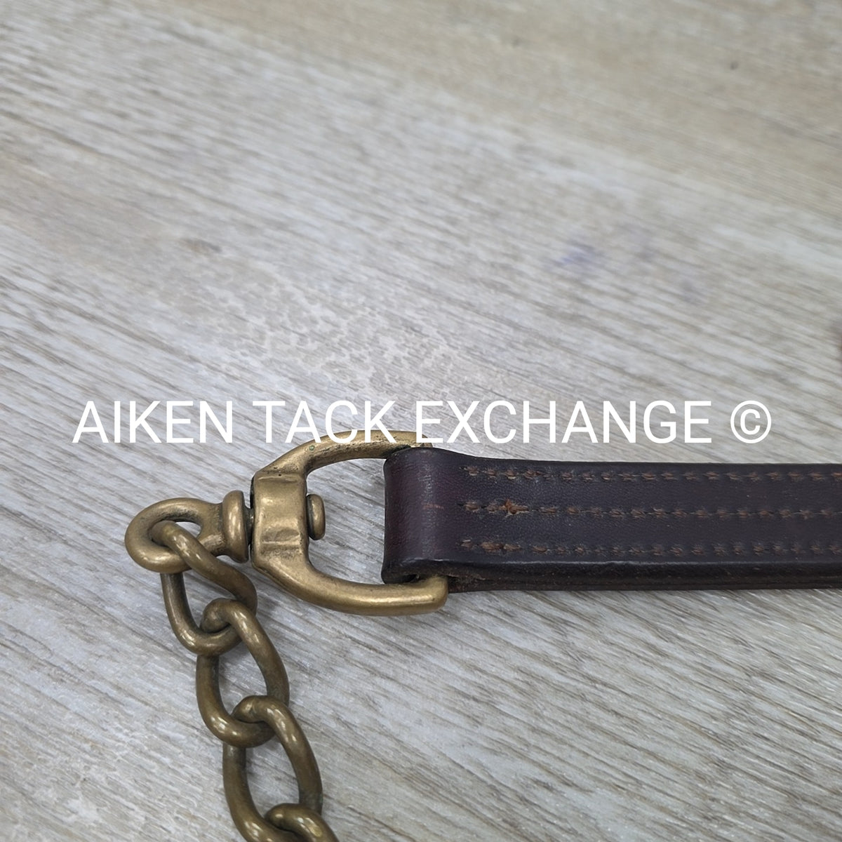 Leather Lead with Brass Chain