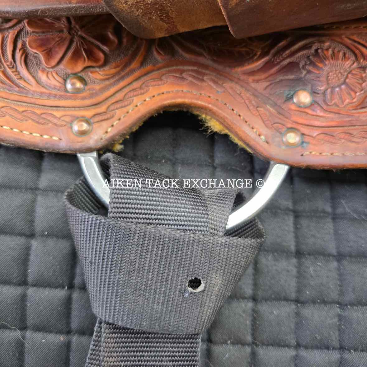 Teskey's Barrel Western Saddle, 15.5" Seat, Wide Tree - Full QH Bars