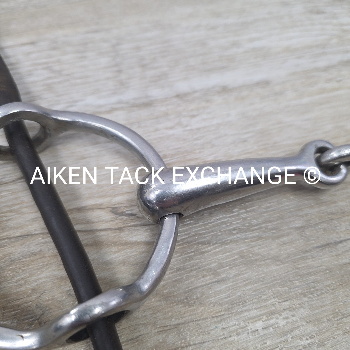 Single Joint Loose Ring Gag Bit with Leather Cheek Pieces 5.5"