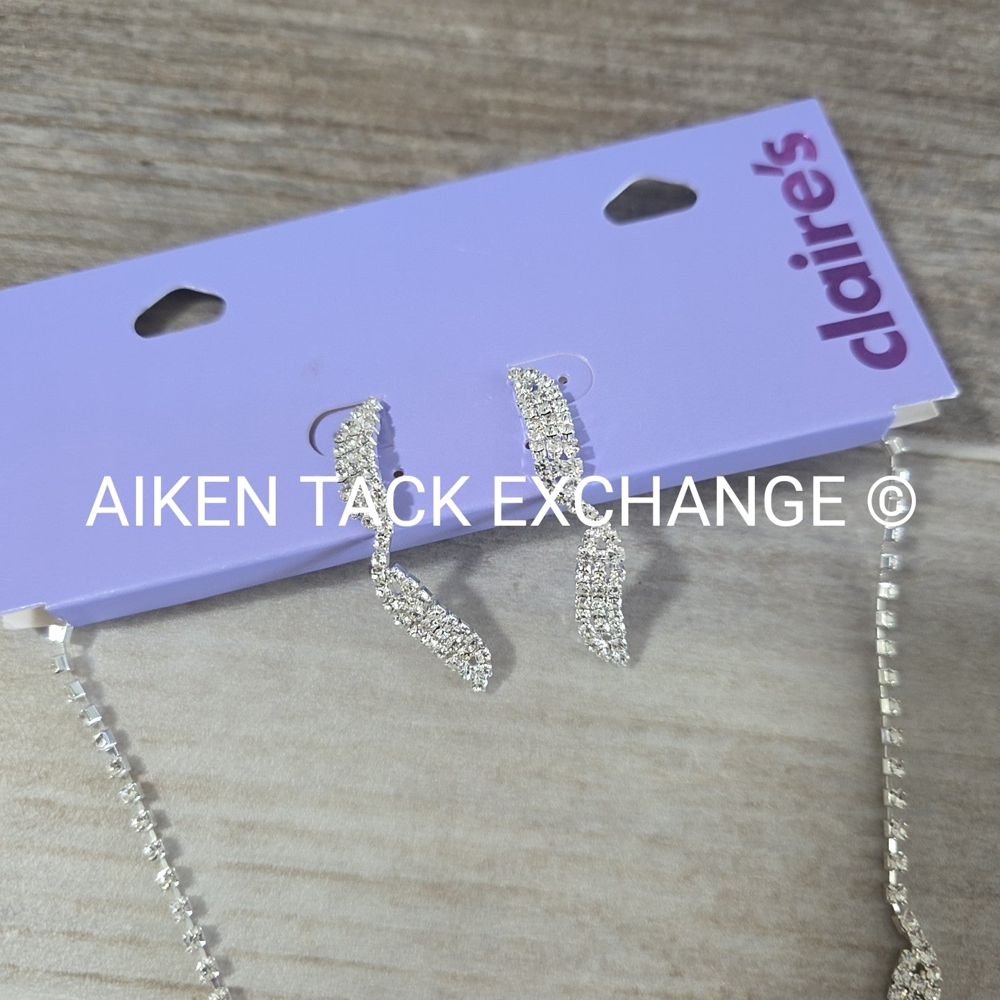 Claire's Bundle - 1 Tiara, 1 Set of Earrings, 1 Necklace