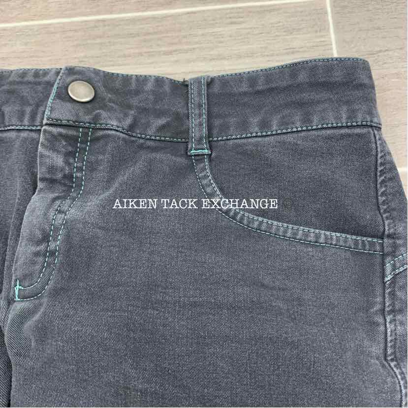 FITS Denim Silicone Full Seat Breeches, Size Medium