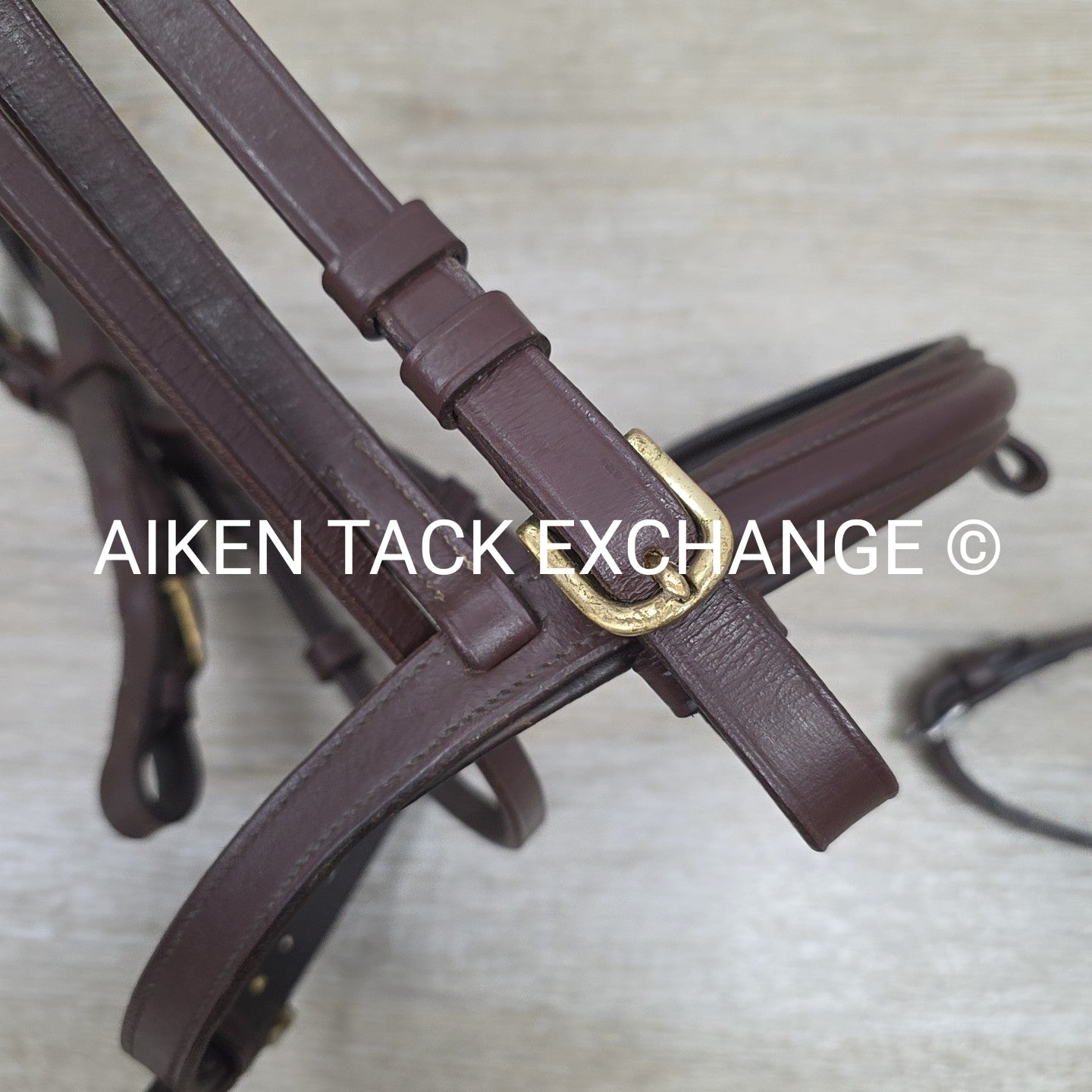 Harmohn Kraft Plain Raised Bridle with Laced Reins, Missing Flash Strap, Brown,
