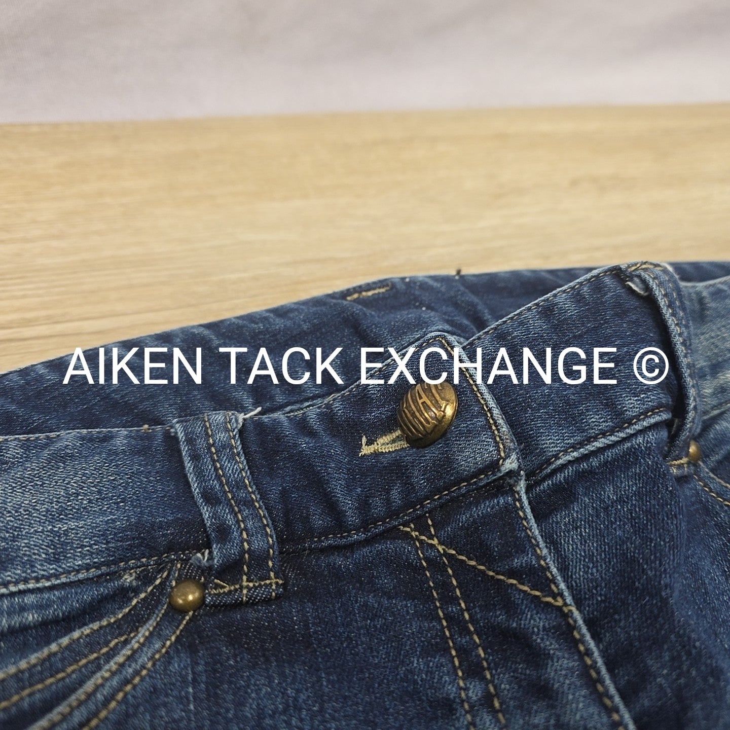 Ariat Denim Knee Patch Breeches, Women's 30