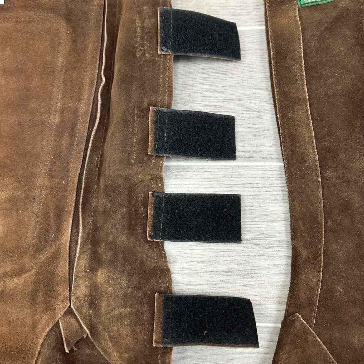 Mary's Tack & Feed Suede Half Chaps, Brown, Size Small