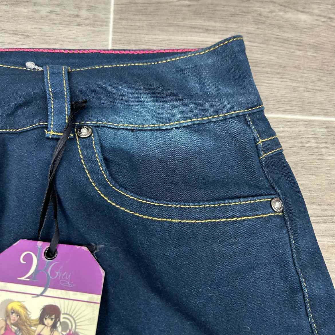 2kGrey Denim Full Seat Breeches, Size 34