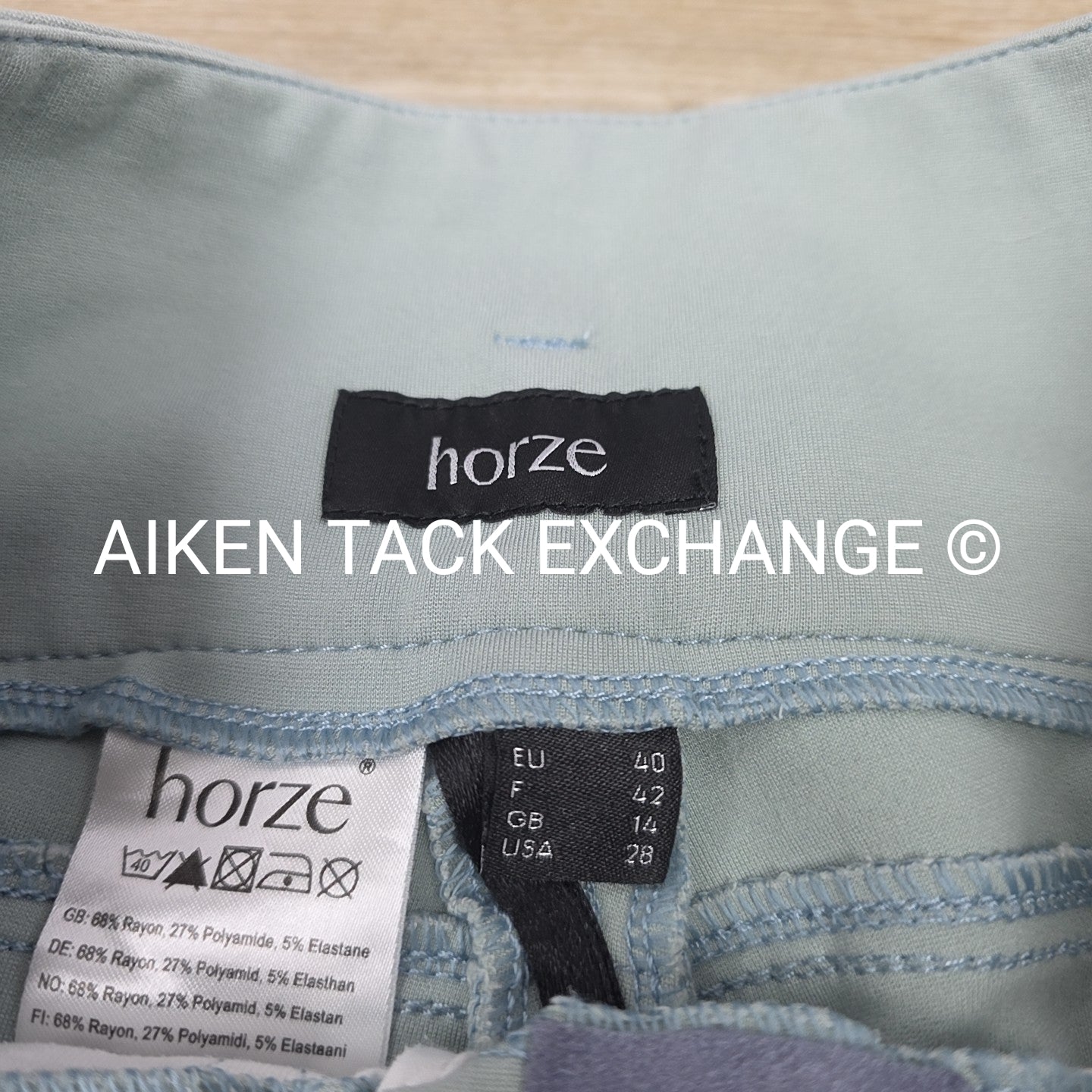 Horze High Waist Silicone Grip Full Seat Breeches, Size 28