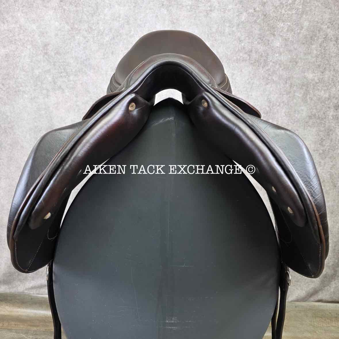 2018 Antares Evolution Monoflap Jump Saddle, 18" Seat, 2AAB Flap, M/MW Tree, Foam Panels, Full Buffalo Leather