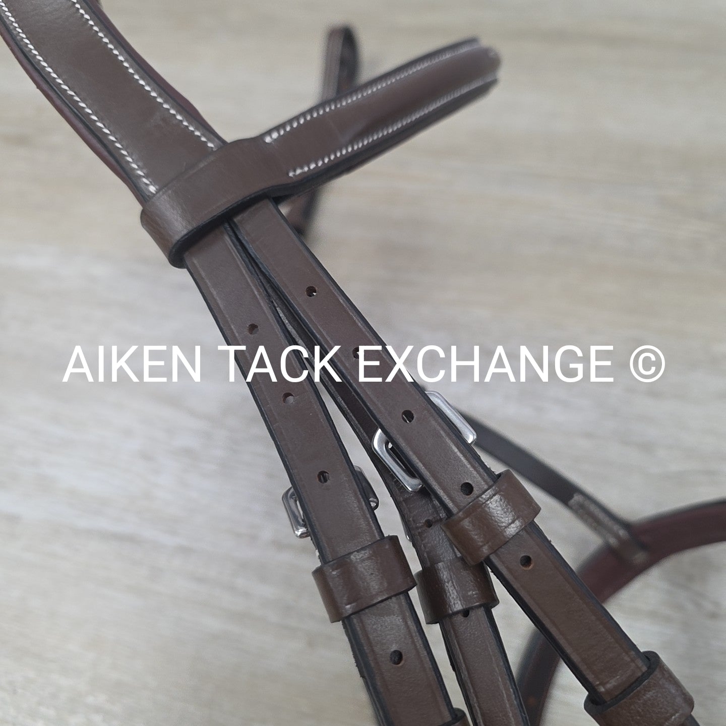 HDR Pro Mono Crown Fancy Stitch Padded Bridle with Reins, Brown, Size Pony