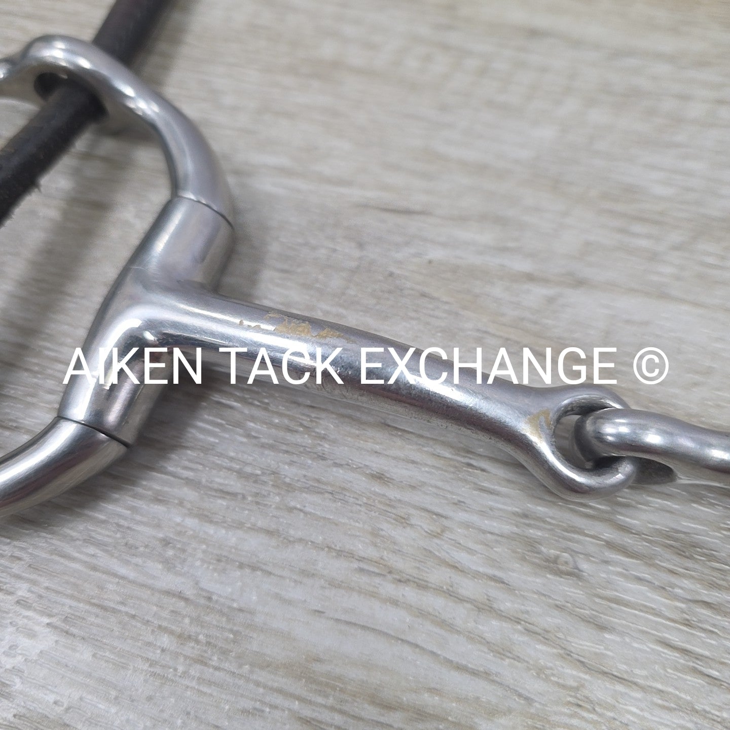 Single Joint Large Ring Loose Ring Gag Bit with Rope Cheek Pieces 5.75"