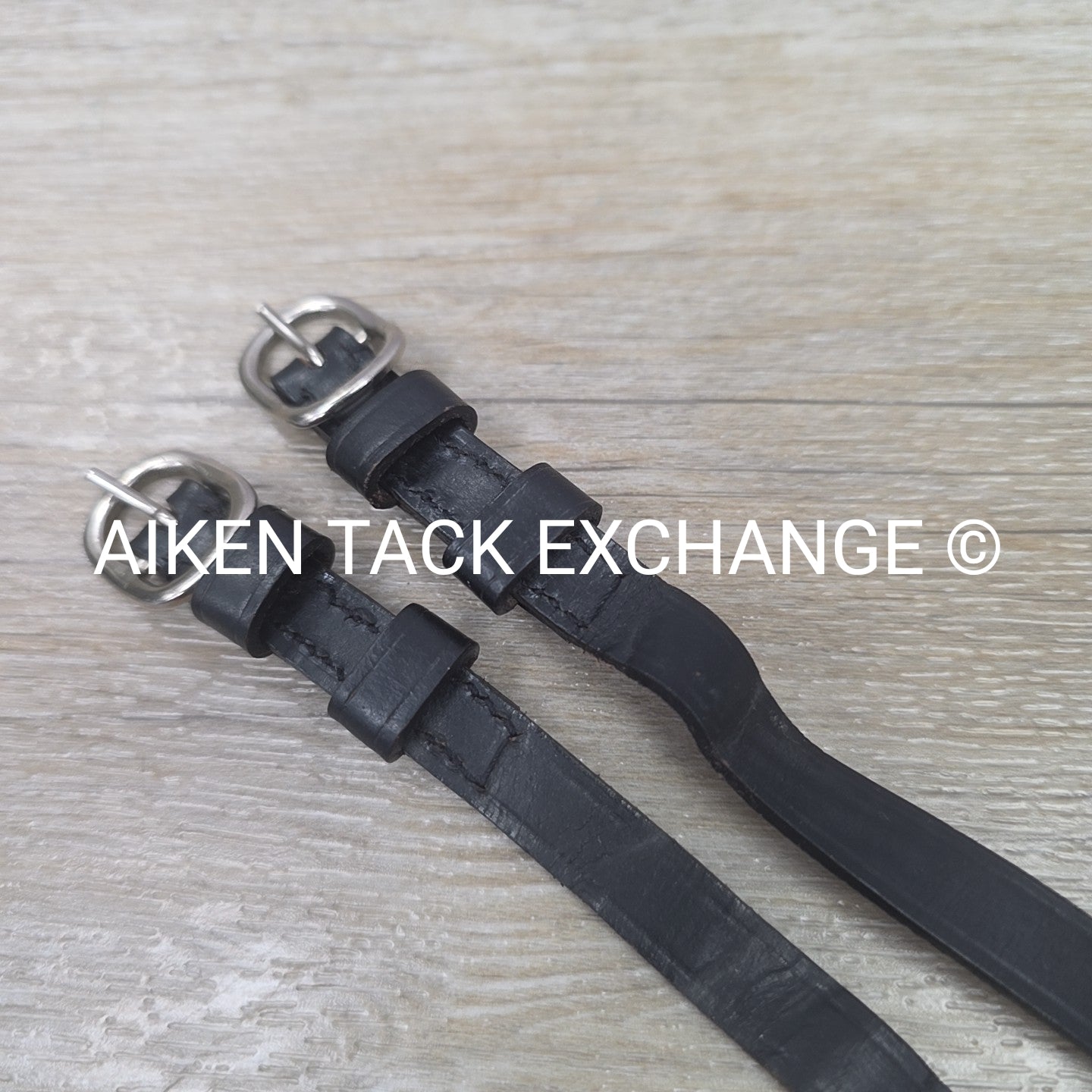 Leather Spur Straps, Black