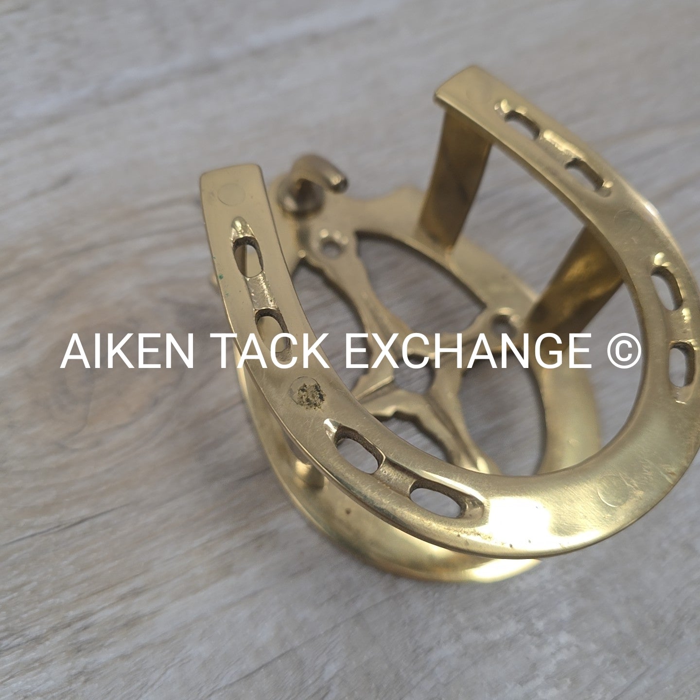 Brass Double Horseshoe Bridle Rack