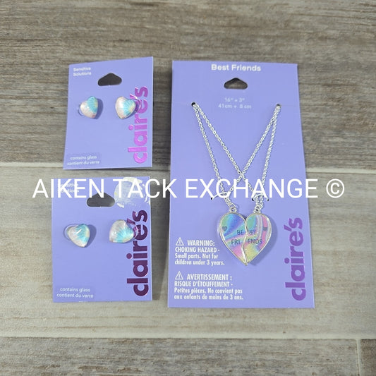Claire's Necklace + 2 Sets of Earrings