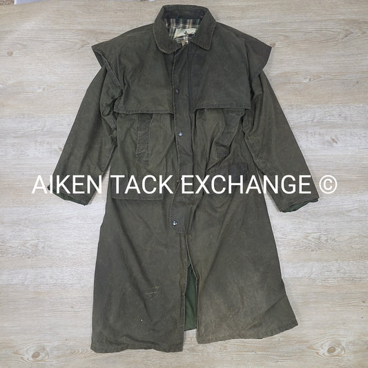 Country Leisure Wear Waxed Trench Coat, Size Large