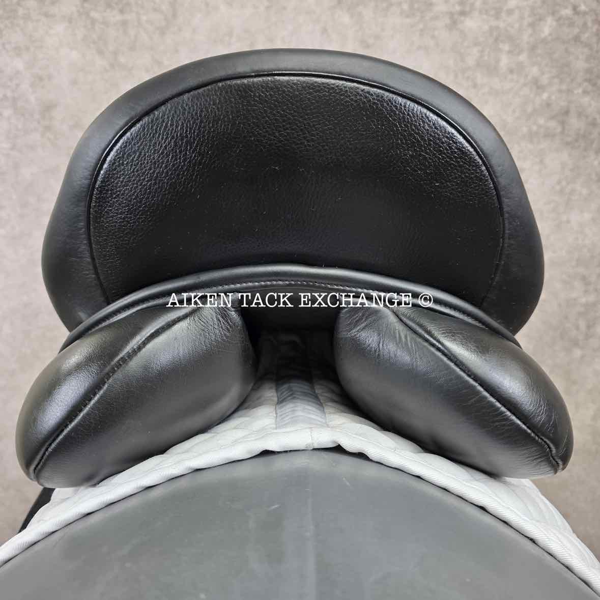 2016 Custom Saddlery Wolfgang Solo Monoflap Dressage Saddle, 17.5" Seat, Adjustable Tree, Wool Flocked Panels