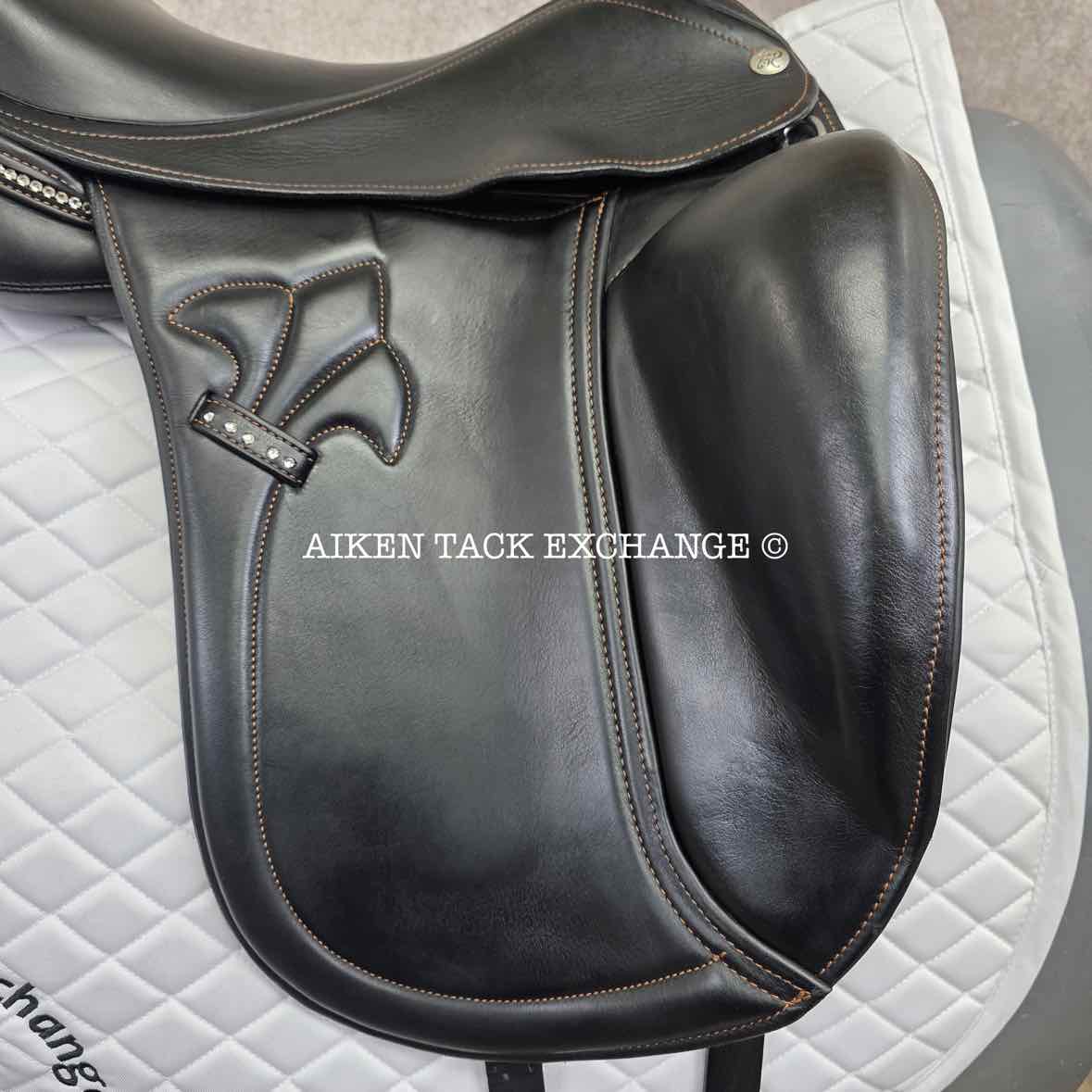 2018 MacRider Challenge Monoflap Dressage Saddle, 17" Seat, Medium Wide Tree, Wool Flocked Panels