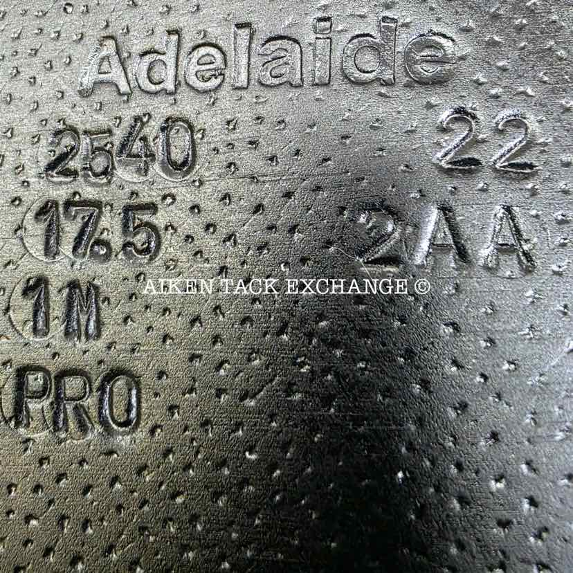 **SOLD** 2022 Voltaire Adelaide Monoflap Dressage Saddle, 17.5" Seat, 2AA Flap, Wide Tree, PRO Panels, Full Buffalo Leather