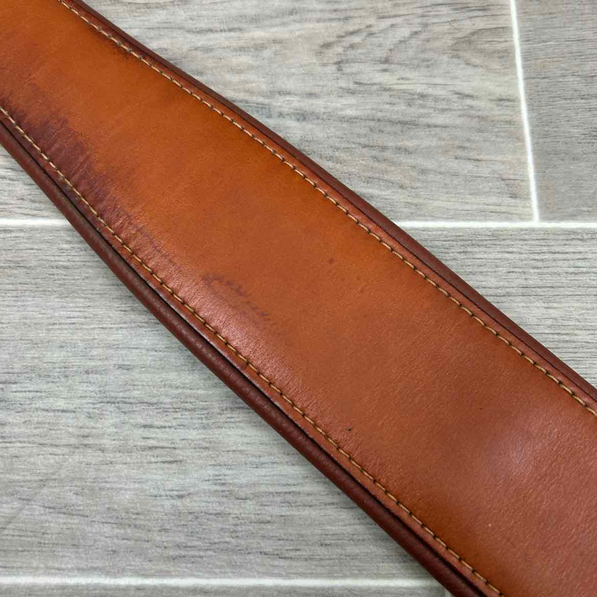 Edgewood Fancy Stitched Girth with Double End Elastic, Brown, 56"