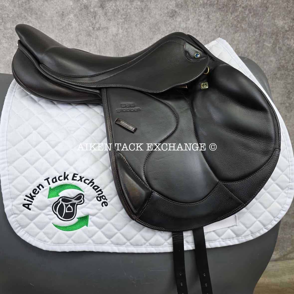 Stubben Zaria Optimum Monoflap Jump Saddle, 17.5" Seat with Biomex, 30cm Tree - MW, Wool Flocked Panels