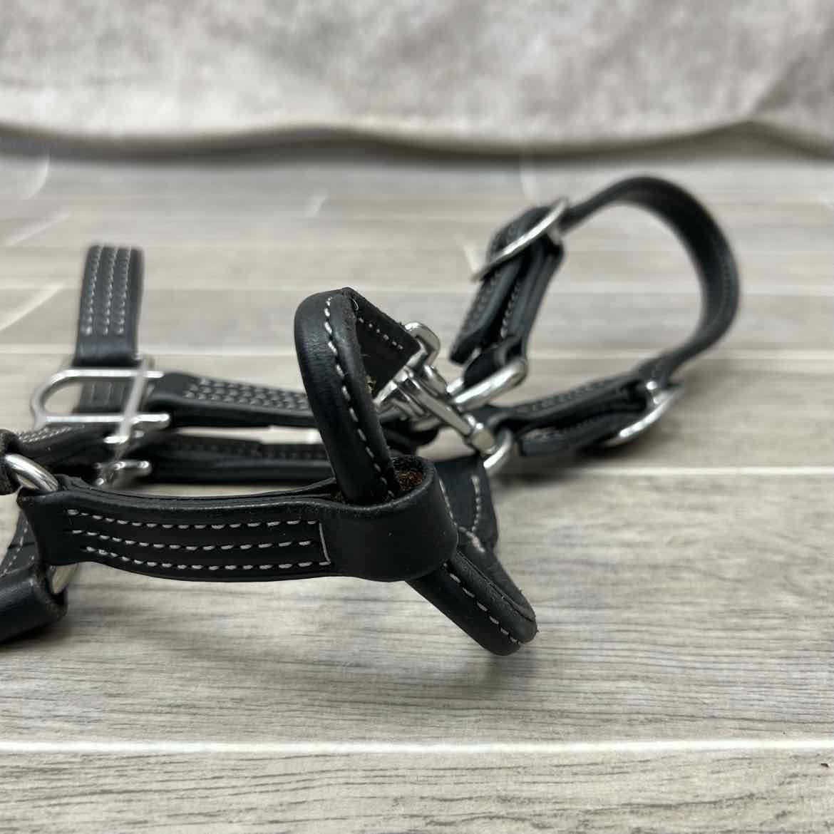 Green Hill Collection Leather Halter with Matching Lead, Size Foal / Mini