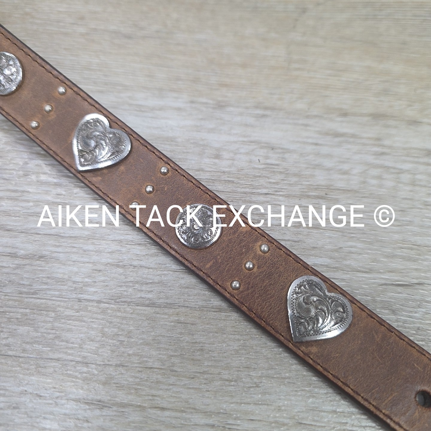 Ariat Heart Shaped Concho Belt, Size 28