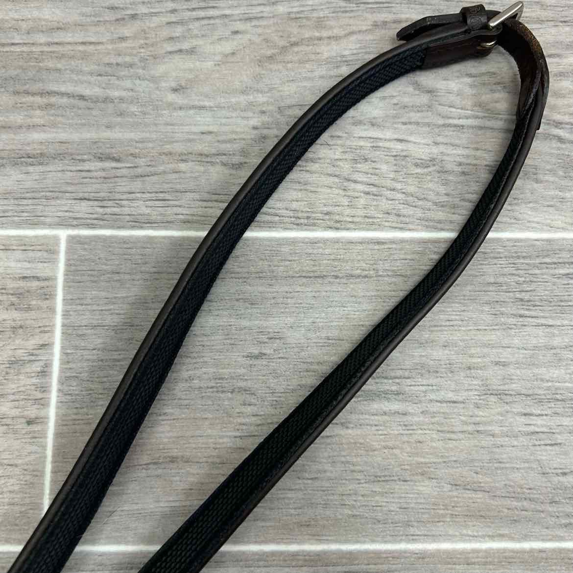 Stubben NT Leather Reins with Extra Grip Rubber Lining, Brown, 55"