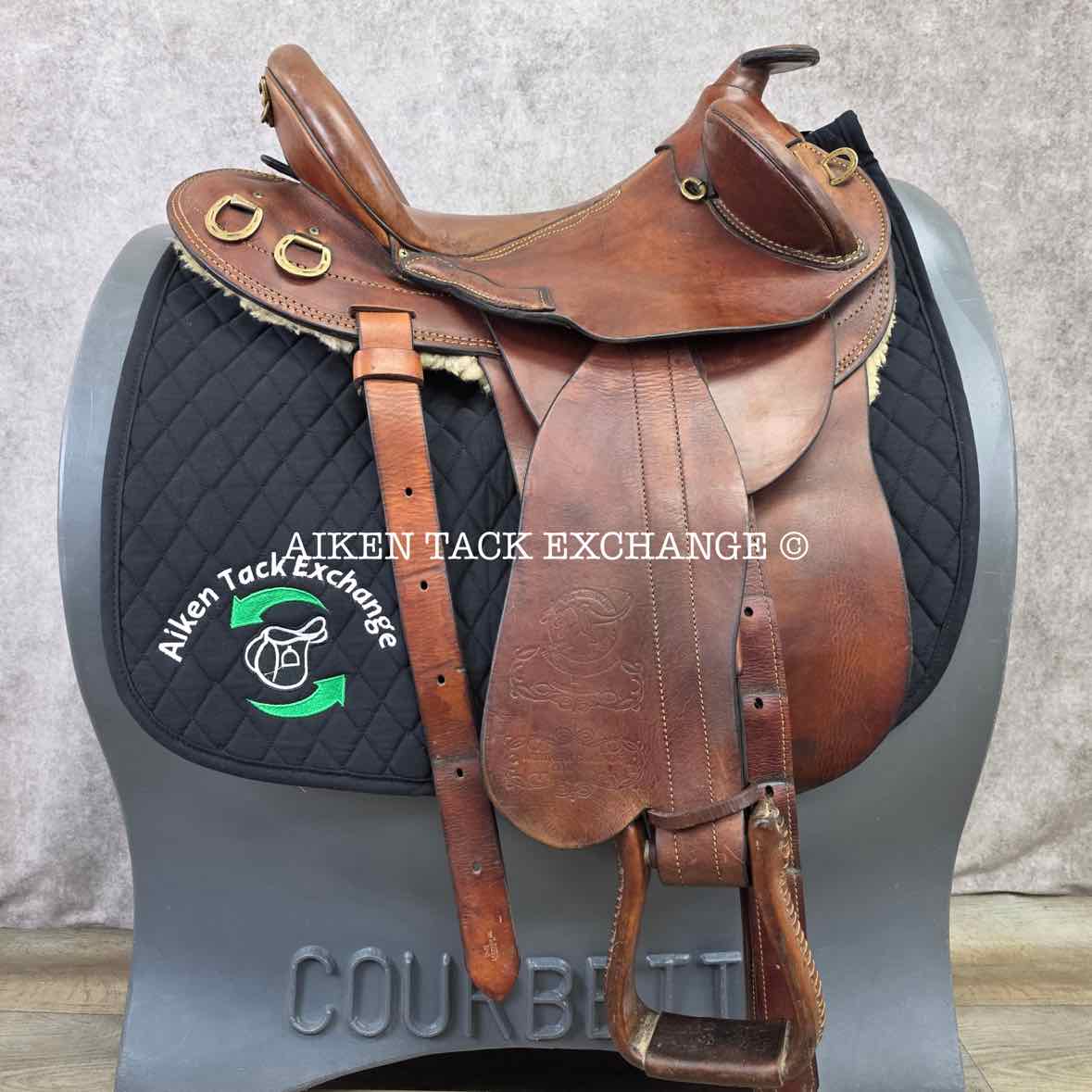 Trevor James Champion Drafter Australian Saddle, 15.5" Seat (Western) - 17.5" Seat (English), Wide Tree