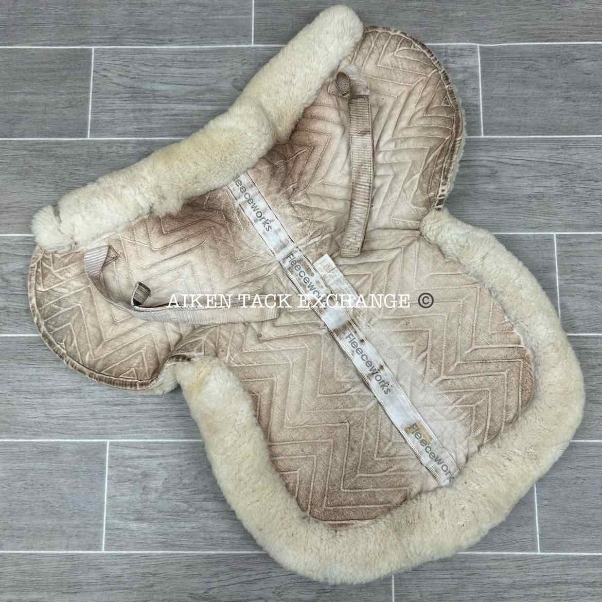 Fleeceworks Sheepskin Perfect Balance Half Pad with Rear Inserts, Size Large