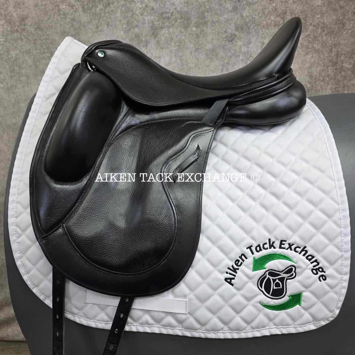 2023 Envy by Custom Saddlery Aurora Monoflap Dressage Saddle, 17.5" Seat, Adjustable Tree, Wool Flocked Panels