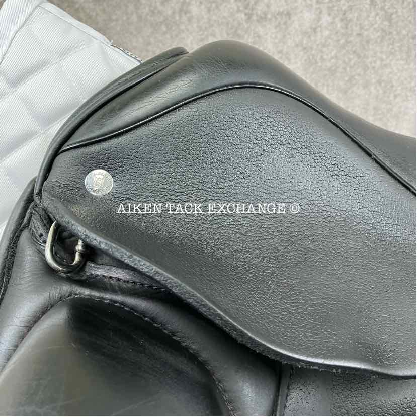 2018 Custom Saddlery Wolfgang Omni Monoflap Dressage Saddle, 17.5" Seat, Adjustable Tree, Wool Flocked Panels