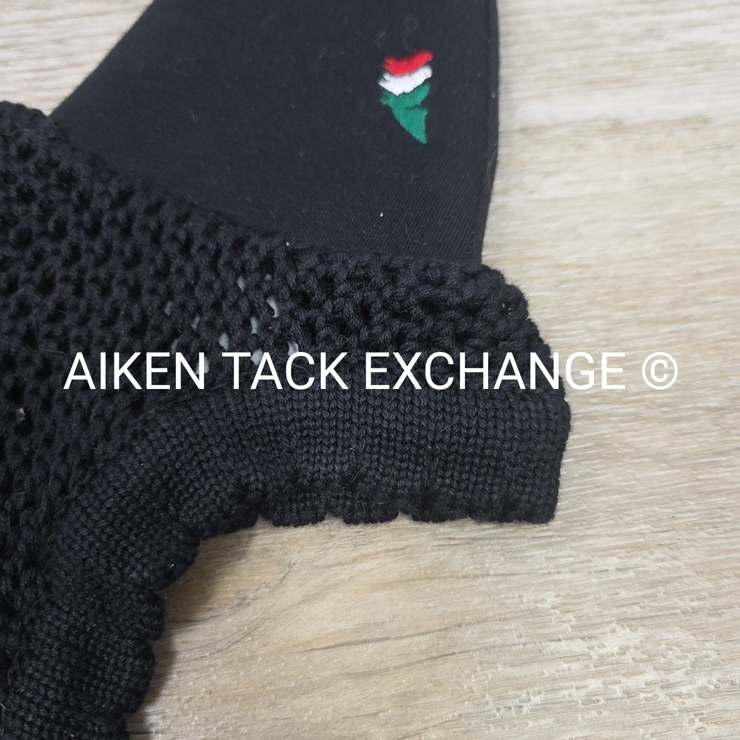 Equiline Soundless Ear Bonnet, Black, Size Full