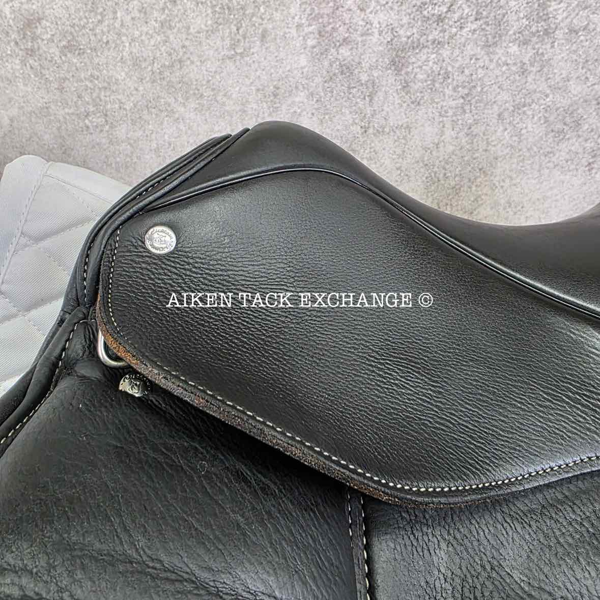2018 Custom Saddlery Revolution Monoflap Dressage Saddle, 17" Seat, Adjustable Tree, Wool Flocked Panels