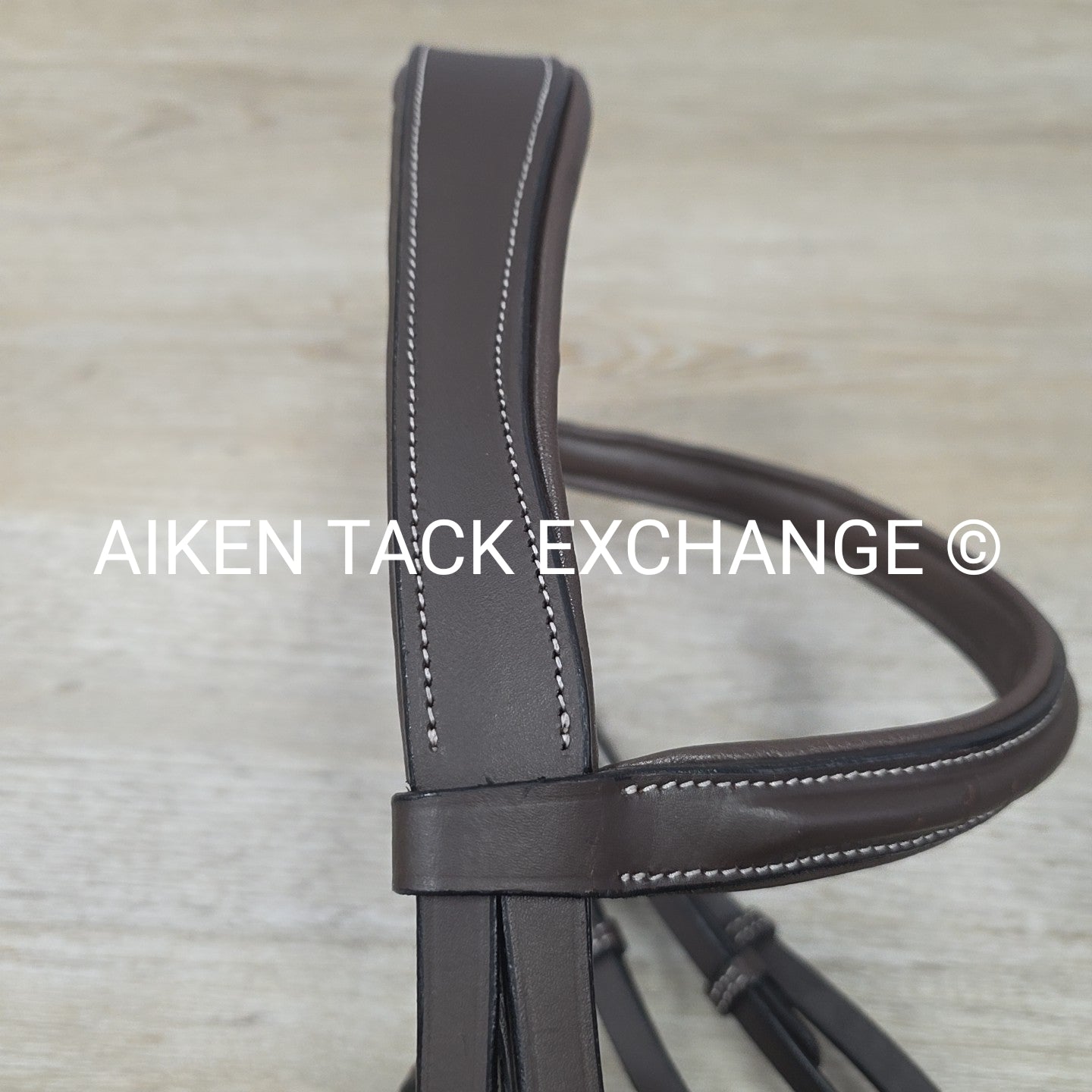 HDR Pro Mono Crown Raised Figure 8 Bridle with Rubber Reins, Havana, Oversize