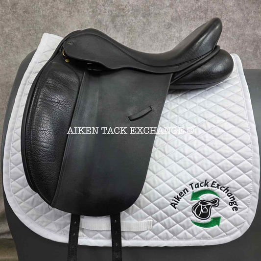 Martin Wilkinson Dressage Saddle, 17.5" Seat, Wide Tree, Wool Flocked Panels