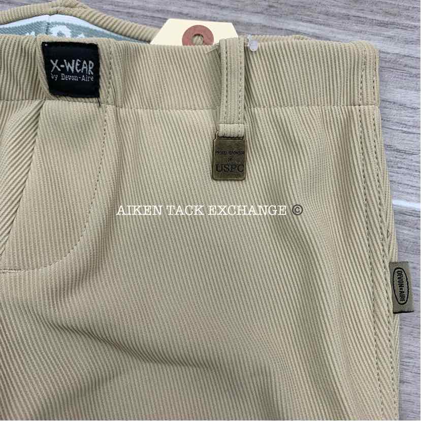 Devon-Aire X-Wear Knee PAtch Pull On Breeches, Size X-Small
