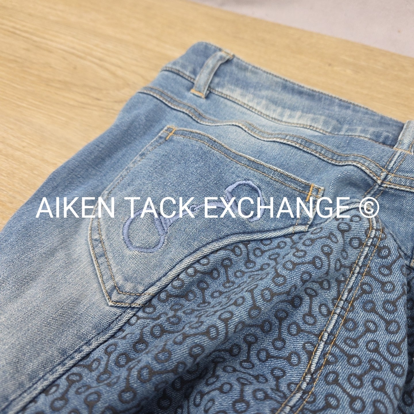 Horze Silicone Grip Full Seat Denim Breeches, Women's 28