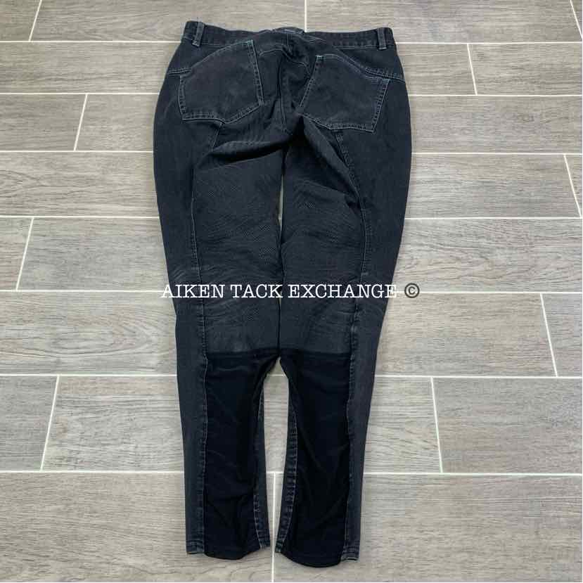 FITS Denim Silicone Full Seat Breeches, Size Medium