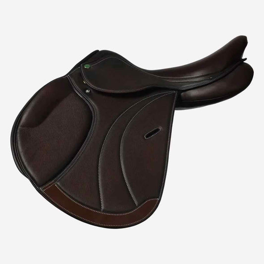 HDR - Henri de Rivel Equipe IGP Close Contact Jump Saddle, Adjustable Tree - Changeable Gullet, Wool Flocked Panels (Available Sizes: 16.5", 17", 17.5", 18", 18.5" & 19")