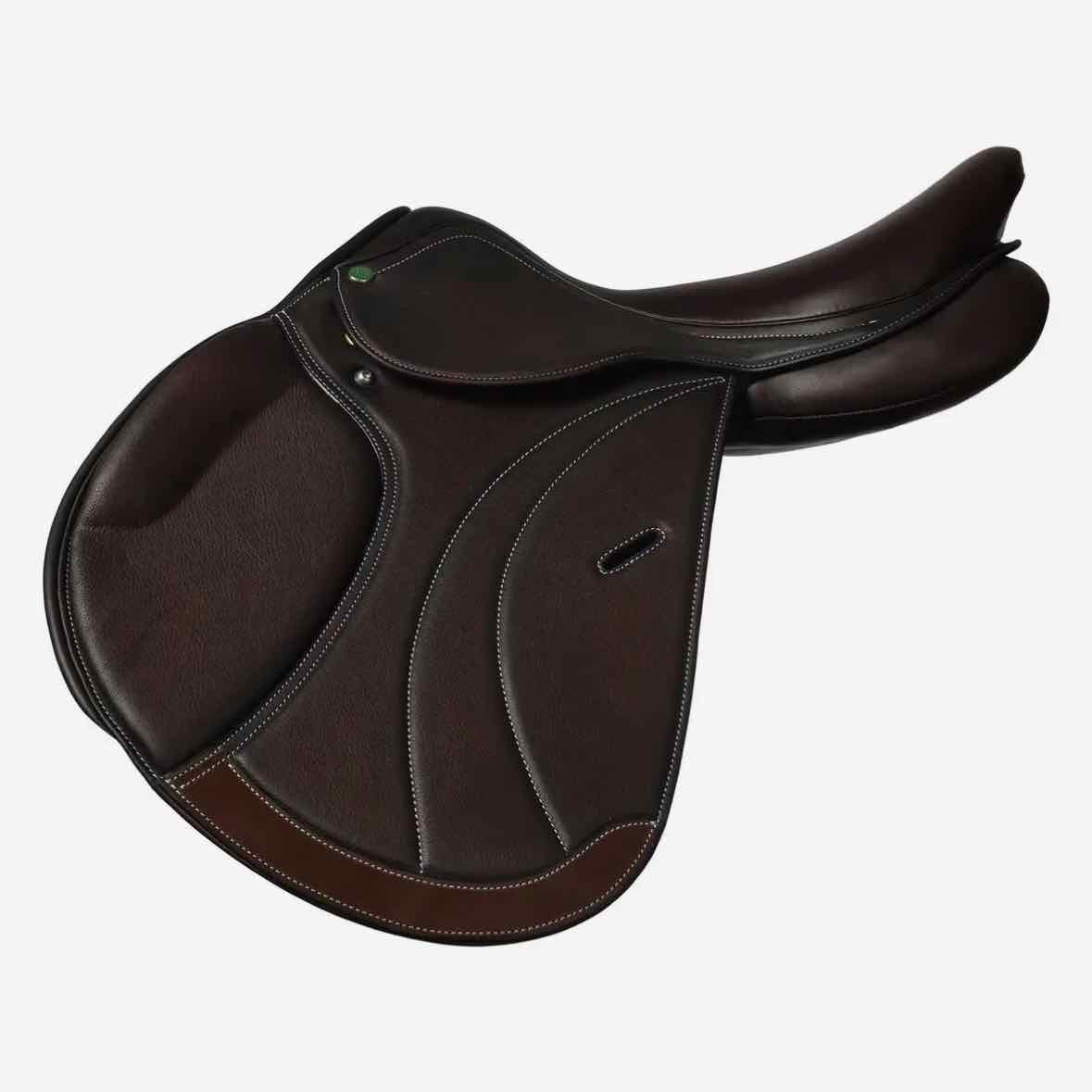 HDR - Henri de Rivel Equipe IGP Close Contact Jump Saddle, Adjustable Tree - Changeable Gullet, Wool Flocked Panels (Available Sizes: 16.5", 17", 17.5", 18", 18.5" & 19")