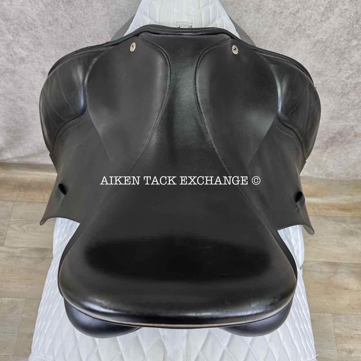 2007 Black Country Eloquence Dressage Saddle, 17.5" Seat, Medium Wide Tree, Wool Flocked Panels