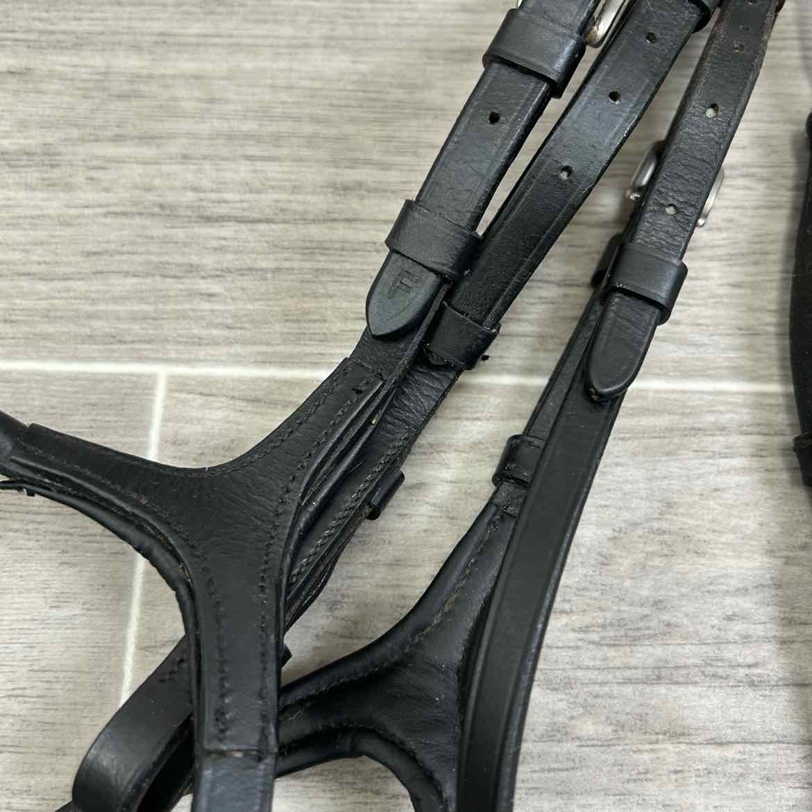 Shires Velociti Rapida Rolled Padded Caveson Bridle, No Reins, Size Full
